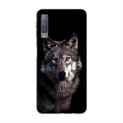 Силиконовый чехол Волчий взгляд на Samsung Galaxy A7 2018