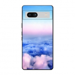 Матовый силиконовый чехол Облака на Google Pixel 7a