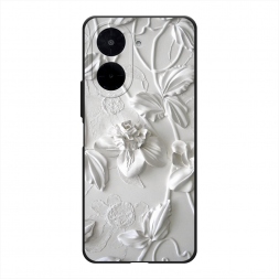 Матовый силиконовый чехол Гипсовые цветы на Xiaomi Redmi A5 4G