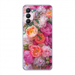 Силиконовый чехол Сочные пионы на Tecno Camon 18