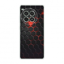 Силиконовый чехол Фон соты красные на OnePlus Ace 3 Pro