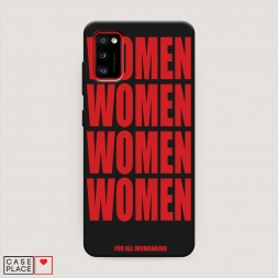 Матовый силиконовый чехол WOMEN на Samsung Galaxy A41