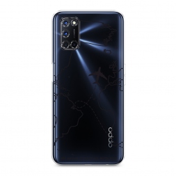 Силиконовый чехол В дороге чёрный на Oppo A72