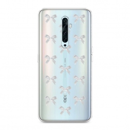 Силиконовый чехол Белые бантики на Oppo Reno 2Z