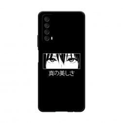 Матовый силиконовый чехол Анимешные глаза на Huawei P Smart 2021