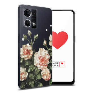 Силиконовый чехол Цветочная картина 2 на Oppo Reno 8 4G