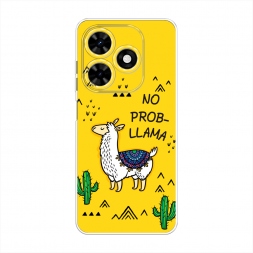 Силиконовый чехол No probLLama на Tecno Spark Go 2024