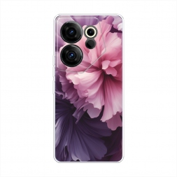 Силиконовый чехол Фиолетовые бутоны на Tecno Camon 20 Premier