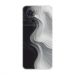 Силиконовый чехол Чёрно-белые волны на OnePlus 10R