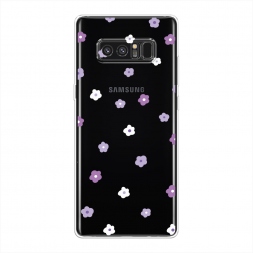 Силиконовый чехол Фиолетовые цветочки рисунок на Samsung Galaxy Note 8