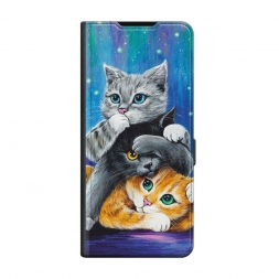 Чехол-книжка Premium Три кота рисунок на Honor X7A