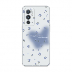 Силиконовый чехол Blooms in time blue на OnePlus 9RT