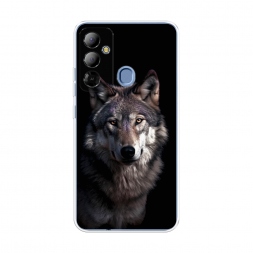 Силиконовый чехол Волчий взгляд на Tecno Pop 6 Go