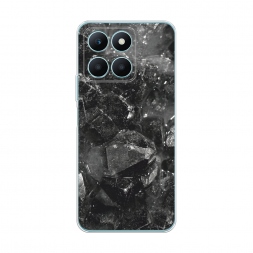 Силиконовый чехол Чёрный кристалл текстура на Honor X6A
