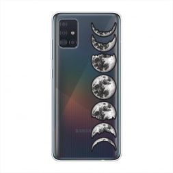 Силиконовый чехол Фазы луны на Samsung Galaxy A51