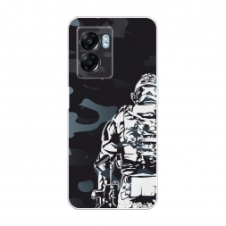 Силиконовый чехол Спина солдата на Oppo A57 5G