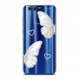 Силиконовый чехол white butterflies 2 на Honor 9