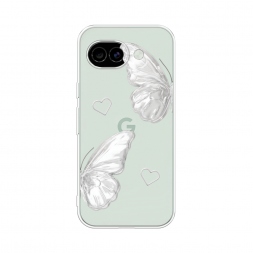 Силиконовый чехол white butterflies 2 на Google Pixel 10A