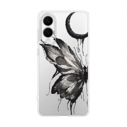 Силиконовый чехол Чернильная бабочка на Samsung Galaxy S25 Edge
