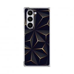 Силиконовый чехол Черные полигоны на Samsung Galaxy Z Fold 6