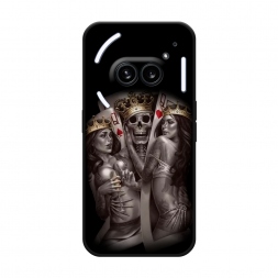 Матовый силиконовый чехол Карты король и королевы на Nothing Phone 2a