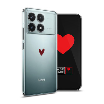 Силиконовый чехол Маленькое красное сердечко на Xiaomi Redmi K70 5G