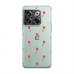 Силиконовый чехол Паттерн из тюльпанов 2 на OnePlus Ace Pro