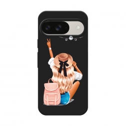 Матовый силиконовый чехол Автостопом самолетом на Google Pixel 9