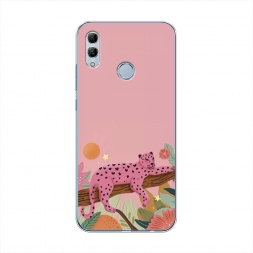 Силиконовый чехол Розовый леопард на дереве 1 на Honor 10 Lite