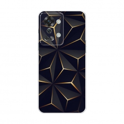 Силиконовый чехол Черные полигоны на OnePlus Nord 2T