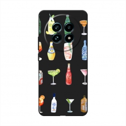 Матовый силиконовый чехол Летние напитки на Realme 13 Pro