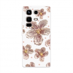 Розовые цветы красками на Infinix Note 50
