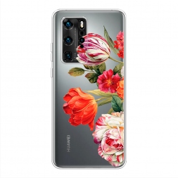 Силиконовый чехол Весенний букет на Huawei P40 Pro