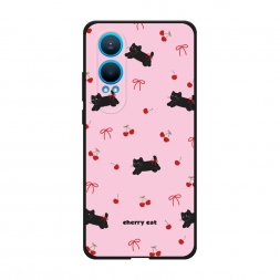Матовый силиконовый чехол cherry cat на OnePlus Nord CE4 Lite 5G