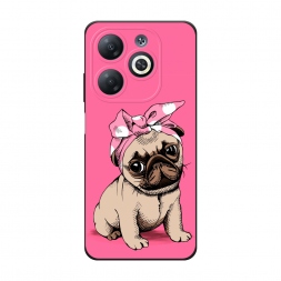 Матовый силиконовый чехол Dog Pin-Up на Infinix Smart 8