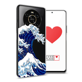 Силиконовый чехол Волна в Канагаве на Honor X9