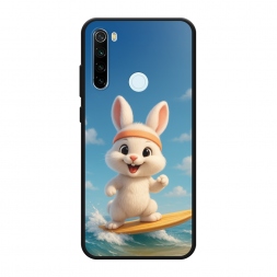 Матовый силиконовый чехол Зайка на сёрфе на Xiaomi Redmi Note 8T