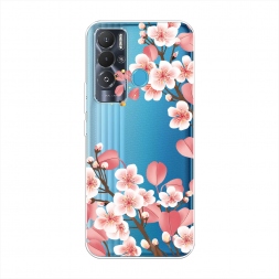 Силиконовый чехол Большая сакура на Tecno Pova Neo