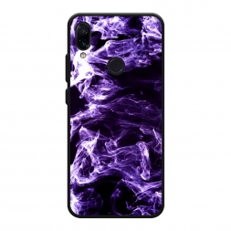 Матовый силиконовый чехол Фиолетовый дым на Xiaomi Redmi 7