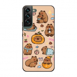 Матовый силиконовый чехол Капибары рисунок на Samsung Galaxy S22