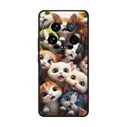Матовый силиконовый чехол Море котят на Xiaomi 14 Ultra