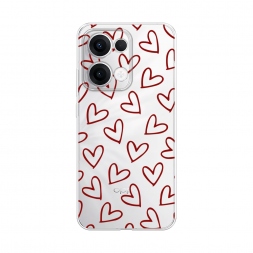 Силиконовый чехол Little hearts doodles 2 на Oppo Reno 13