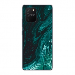 Силиконовый чехол Мрамор изумруд на Samsung Galaxy S10 Lite