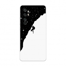 Soft touch белый Скалолаз в космосе на Xiaomi Mi Note 10 lite