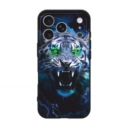 Матовый силиконовый чехол Сверкающие глаза тигра на iPhone 17 Pro Max
