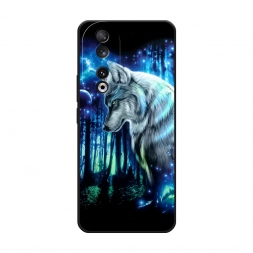 Матовый силиконовый чехол Сказочный волк на Honor 90