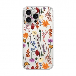 ����������� ����� Orange Purple flowers �� iPhone 15 Pro Max