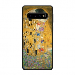 Матовый силиконовый чехол Поцелуй Гюстава Климта на Samsung Galaxy S10