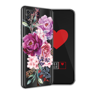 Силиконовый чехол Пурпурные бутоны на Tecno Pova 2