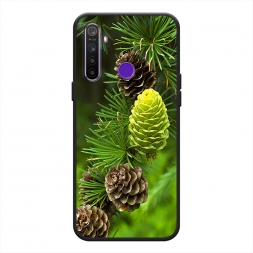 Матовый силиконовый чехол Лес 13 на Realme 5
